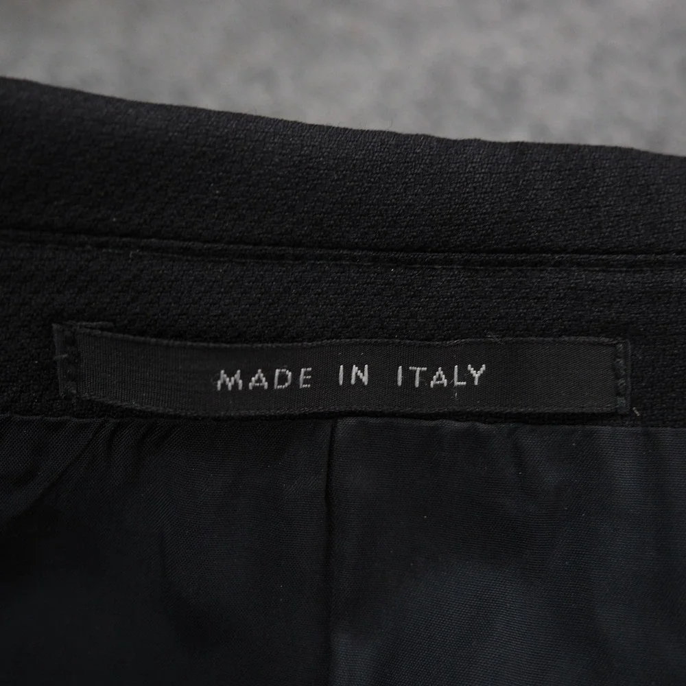 Armani Collezioni Blazer Mens 44R Black Wool Italy Two Button Luxury Sport Coat